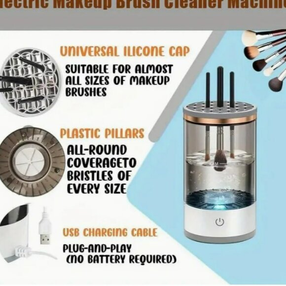 USB Rechargeable Electric Makeup Brush Cleaner - NWT - Picture 3 of 3